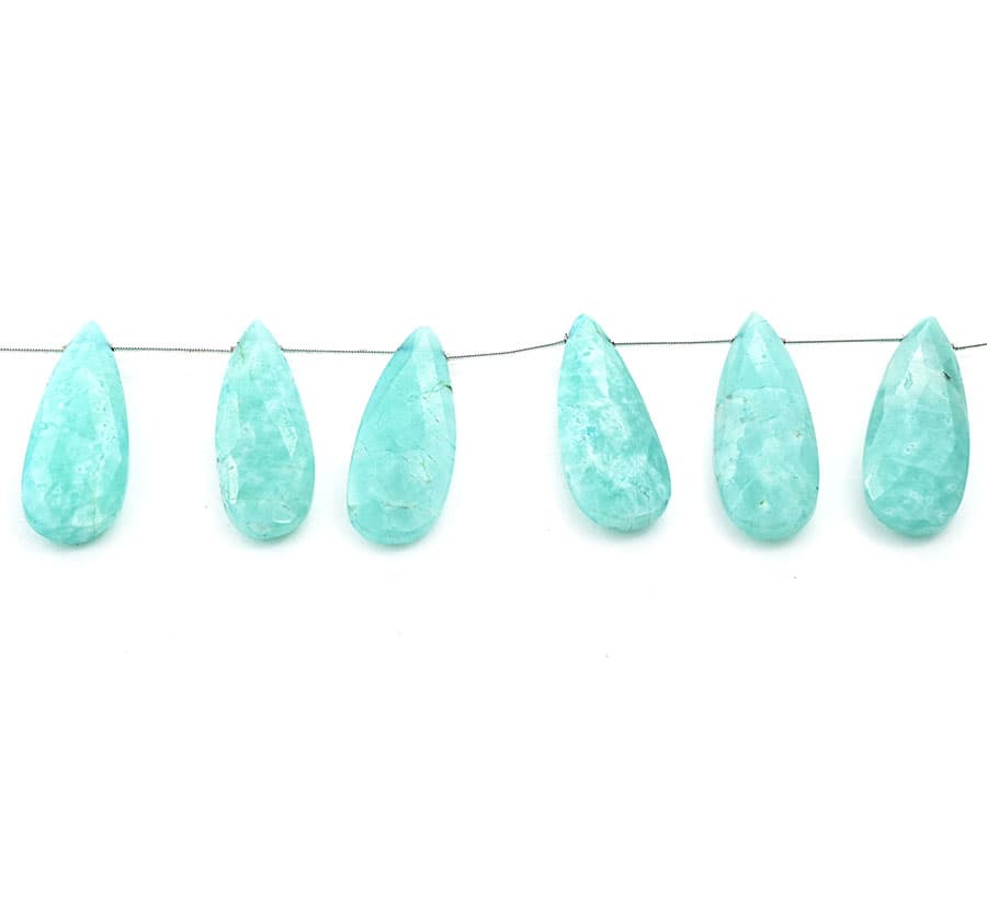 Amazonite 15x45mm Faceted Pear, additional view