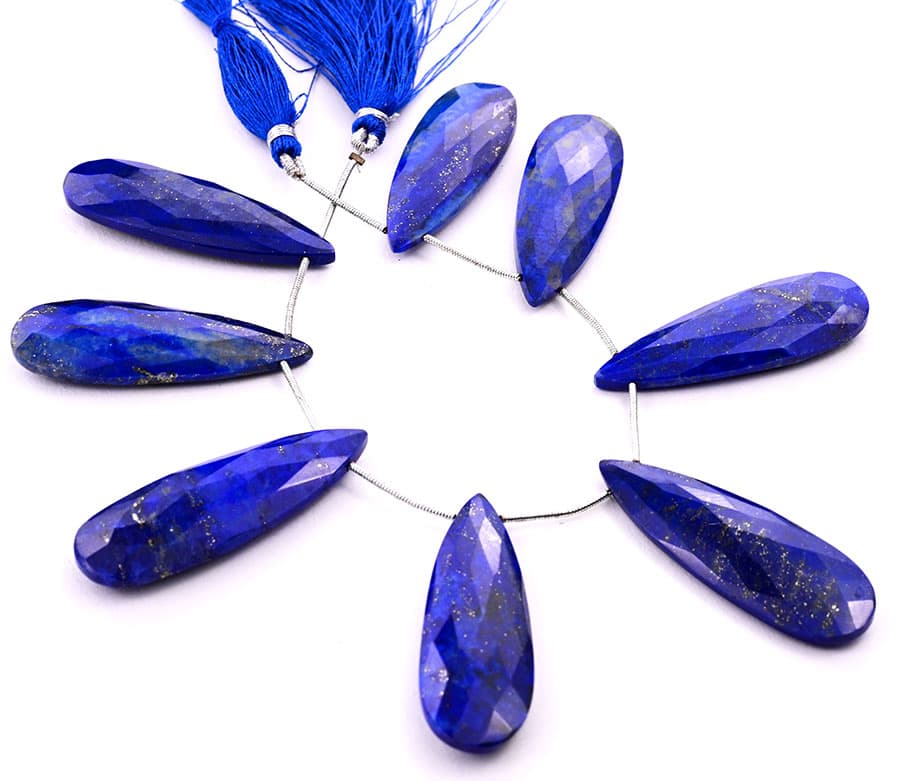 Lapis Lazuli 15x45mm Faceted Pear, additional view