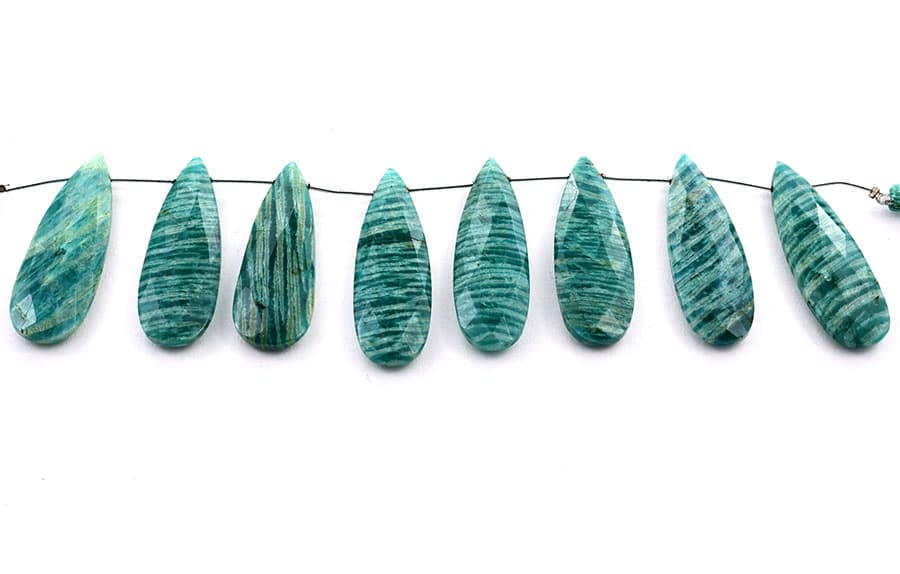 Russian Amazonite 15x45mm Faceted Pear, additional view