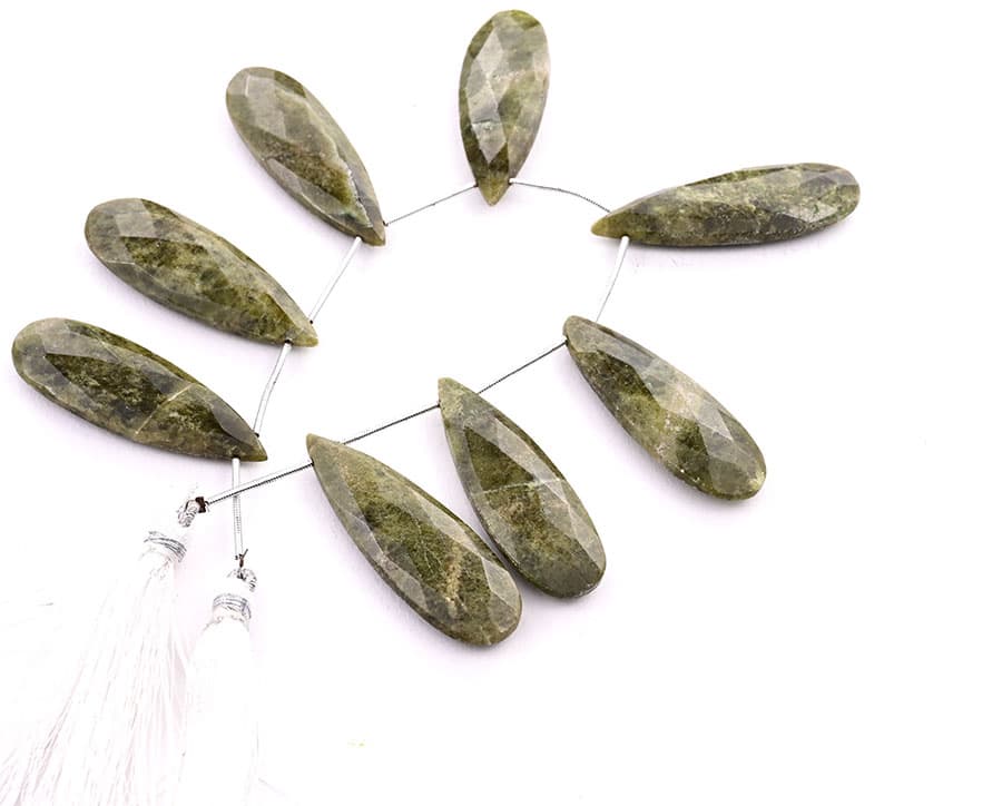 Green Jesper 15x45mm Faceted Pear, additional view