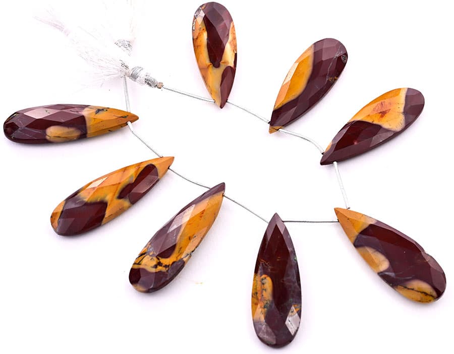 Moukaite Jesper 15x45mm Faceted Pear, additional view