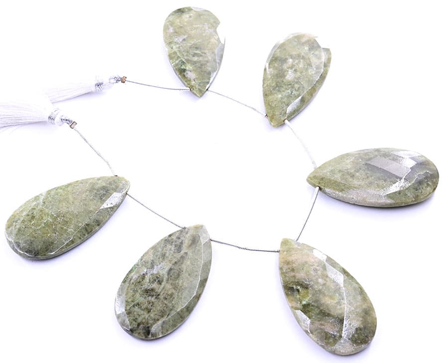 Green Jesper 24x45mm Faceted Pear, additional view