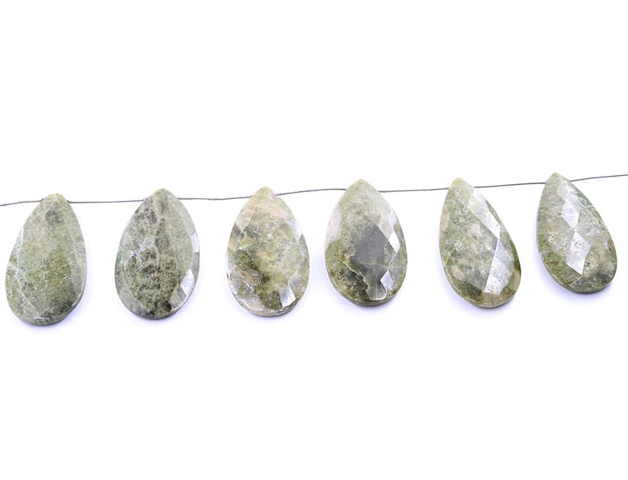 Green Jesper 24x45mm Faceted Pear, additional view