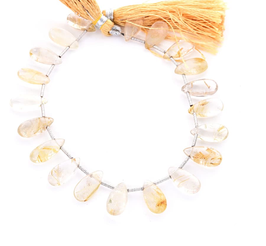 Golden Rutile 7X15mm Smooth Pear, additional view