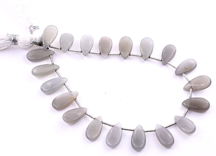 Gray Moonstone 7X15mm Smooth Pear, additional view