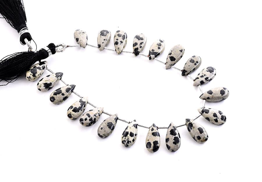 Dalmation Jasper 7X15mm Smooth Pear, additional view