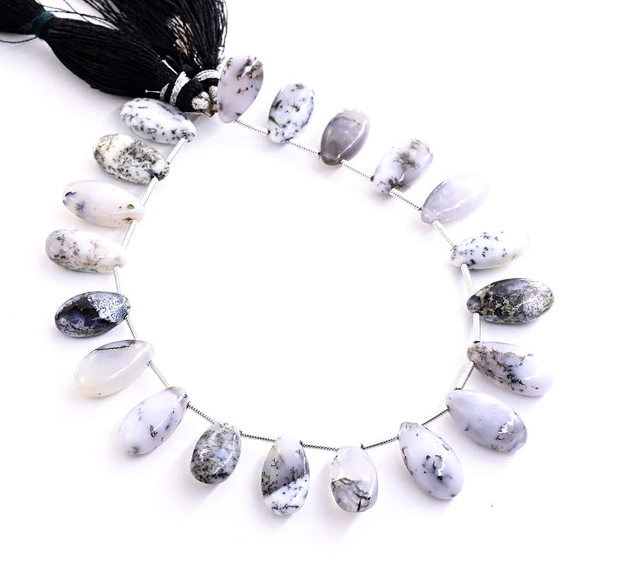 Dendrite opal 7X15mm Smooth Pear, additional view
