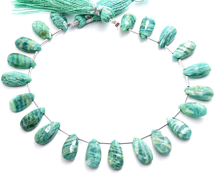 Russian Amazonite 7X15mm Faceted Pear, additional view