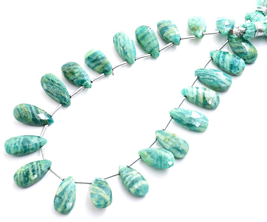 Russian Amazonite 7X15mm Faceted Pear, additional view
