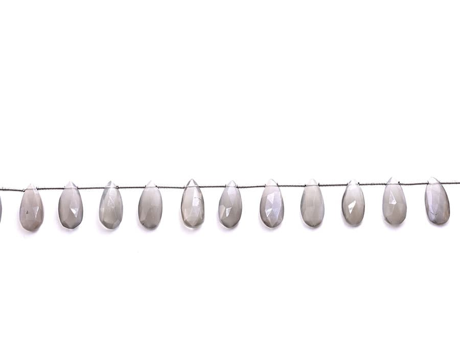 Gray Moonstone 7X15mm Faceted Pear, additional view