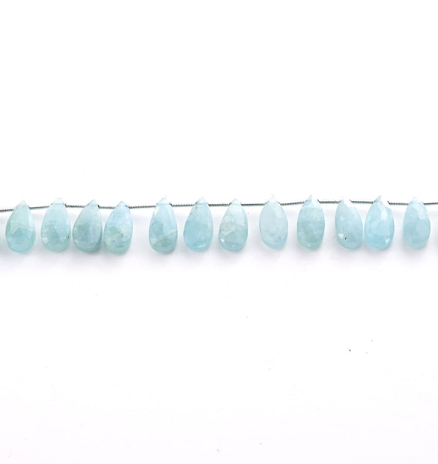 Milky Aquamarine 7X15mm Faceted Pear, additional view