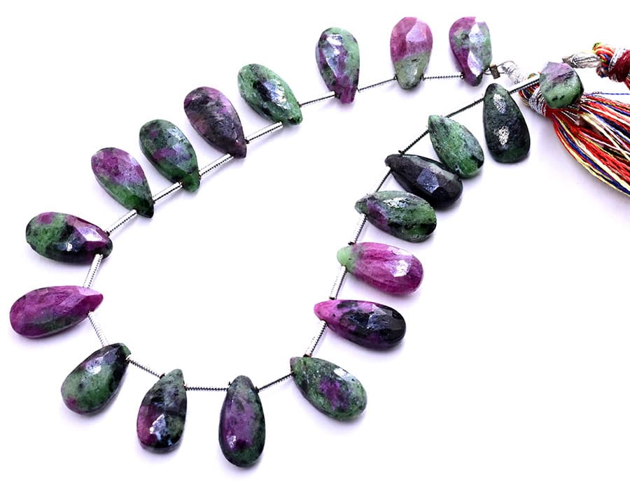 Ruby Ziosite 7X15mm Faceted Pear, additional view