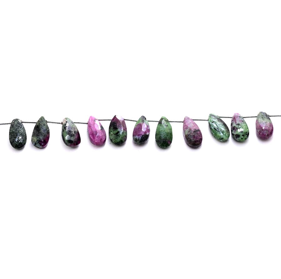 Ruby Ziosite 7X15mm Faceted Pear, additional view