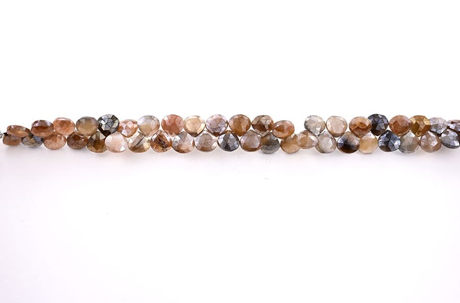Golden Shine Moonstone 9mm Faceted Heart (Calibrated), additional view