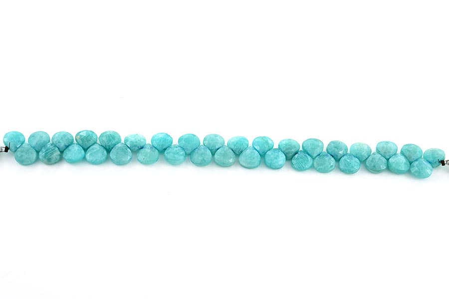 Amazonite 9mm Faceted Heart (Calibrated), additional view
