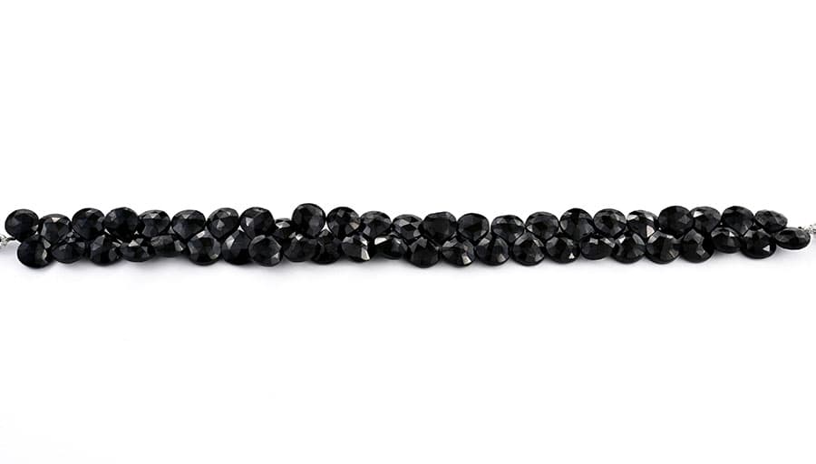 Black Spinal 9mm Faceted Heart (Calibrated), additional view