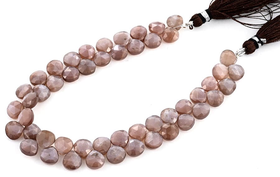 Chocolate Moonstone 9mm Faceted Heart (Calibrated), additional view