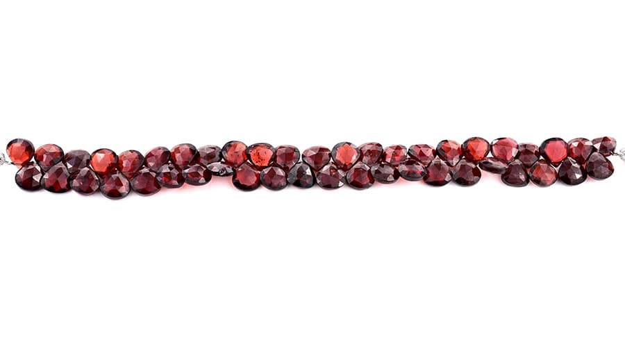 Garnet 9mm Faceted Heart (Calibrated), additional view