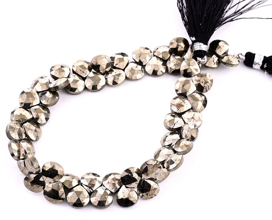 Pyrite 7mm Faceted Heart (Calibrated), additional view