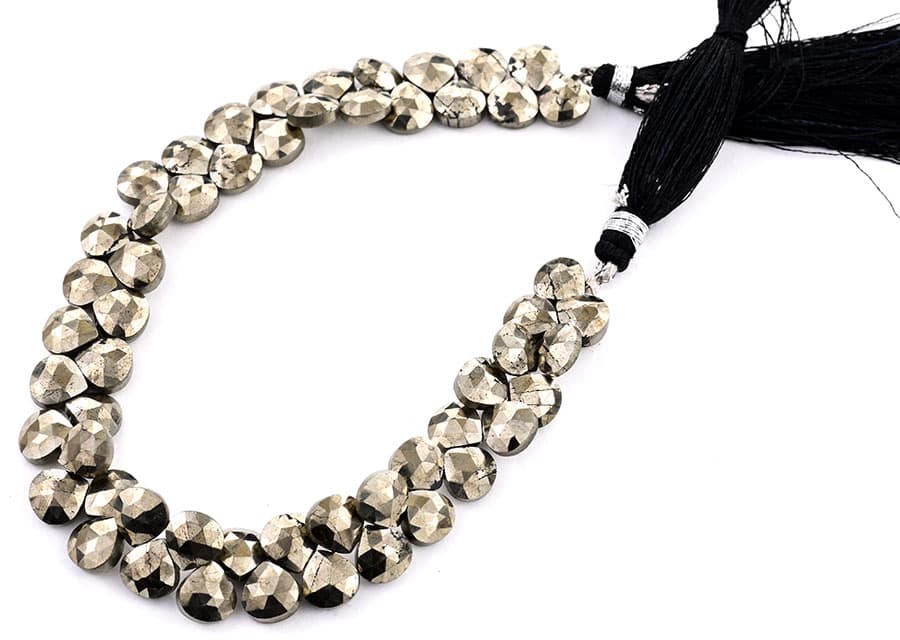 Pyrite 7mm Faceted Heart (Calibrated), additional view