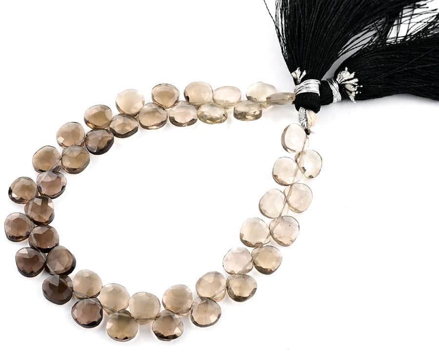 Smokey QTZ 7mm Faceted Heart (Calibrated), additional view