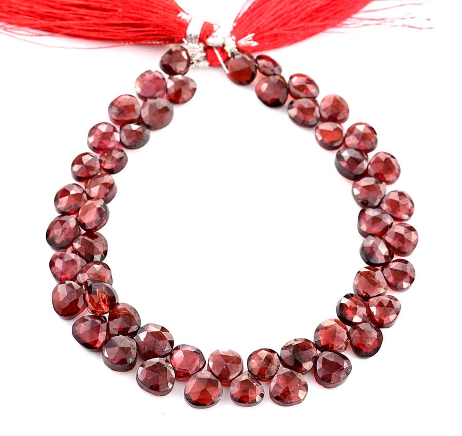 Garnet 7mm Faceted Heart (Calibrated), additional view