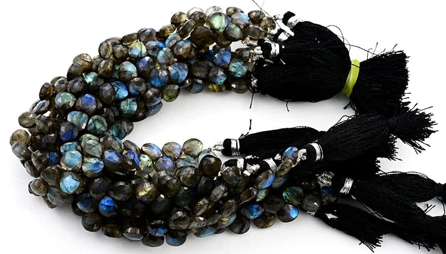 Labradorite 7mm Faceted Heart (Calibrated), additional view