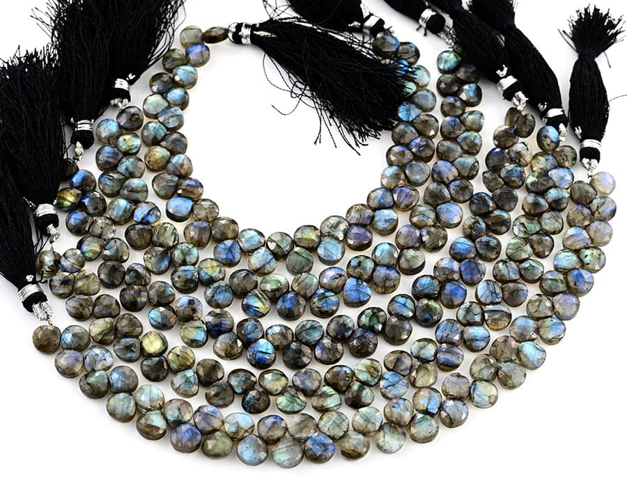 Labradorite 7mm Faceted Heart (Calibrated), additional view