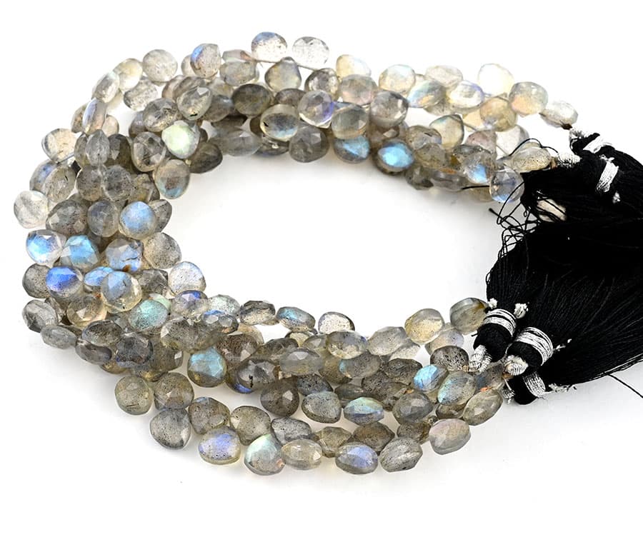 Labradorite 7mm Faceted Heart (Calibrated), additional view