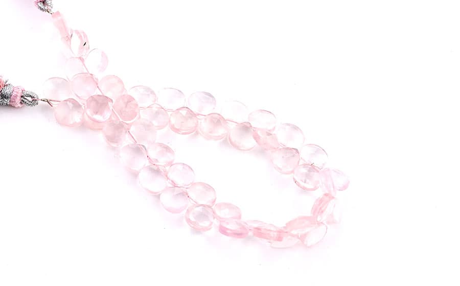 Rose Quartz 7mm Faceted Heart (Calibrated), additional view