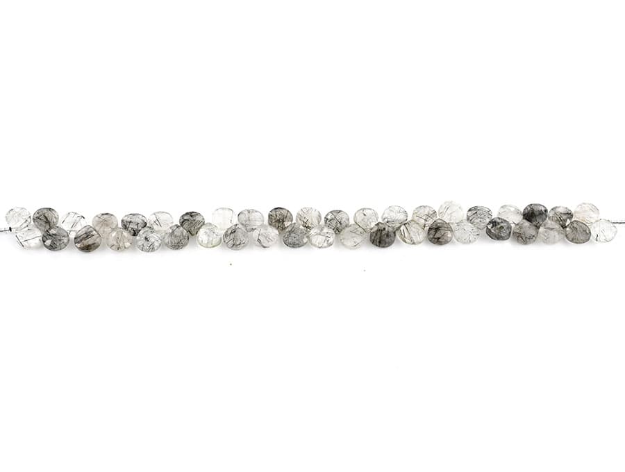 Black Rutile 7mm Faceted Heart (Calibrated), additional view