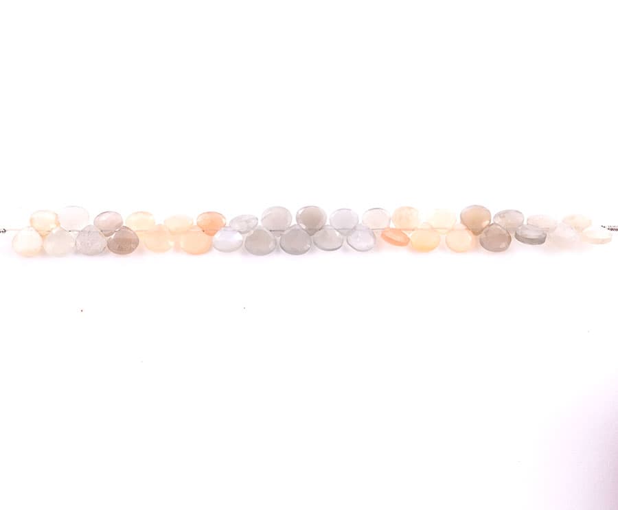 Multi Moonstone 7mm Faceted Heart (Calibrated), additional view