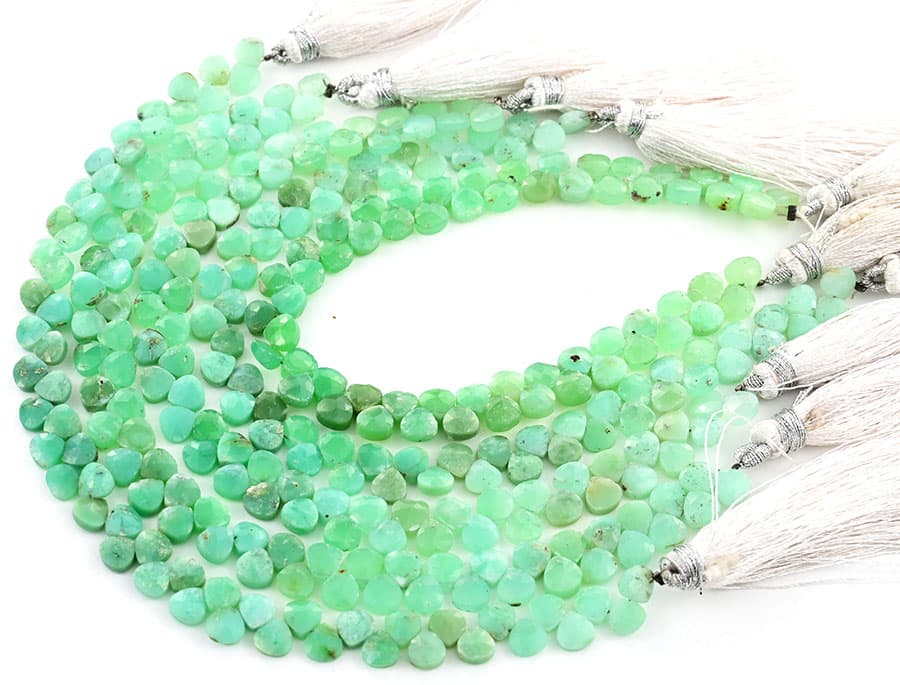 Chrysoprase 5mm Faceted Heart (Calibrated), additional view