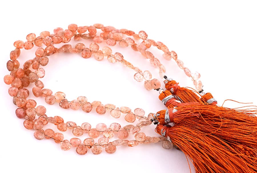 Sunstone 5mm Faceted Heart (Calibrated), additional view