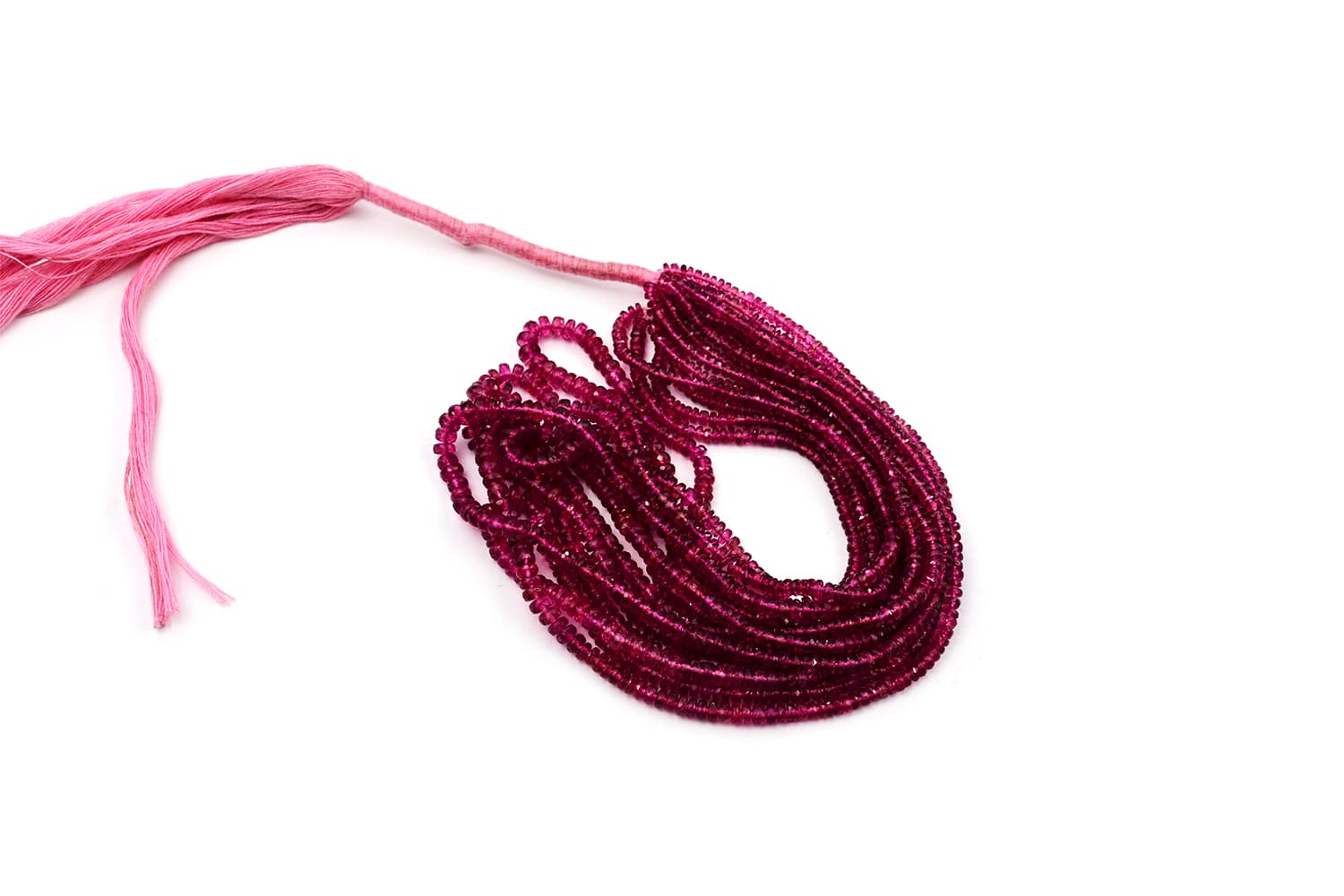 Pink Tourmaline Faceted Rondelle 3mm, additional view