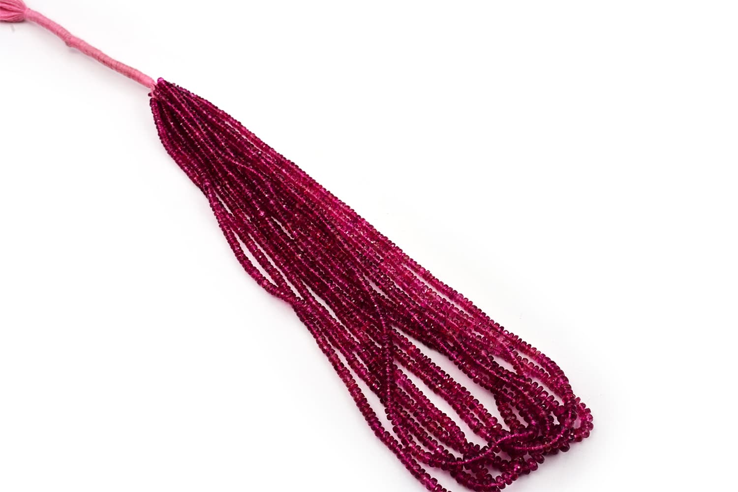 Pink Tourmaline Faceted Rondelle 3mm, additional view