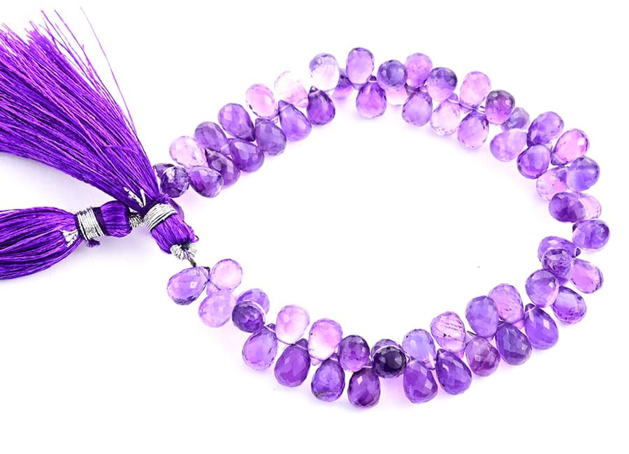 Amethyst 5X8mm Faceted Tear Drops (Calibrated), additional view