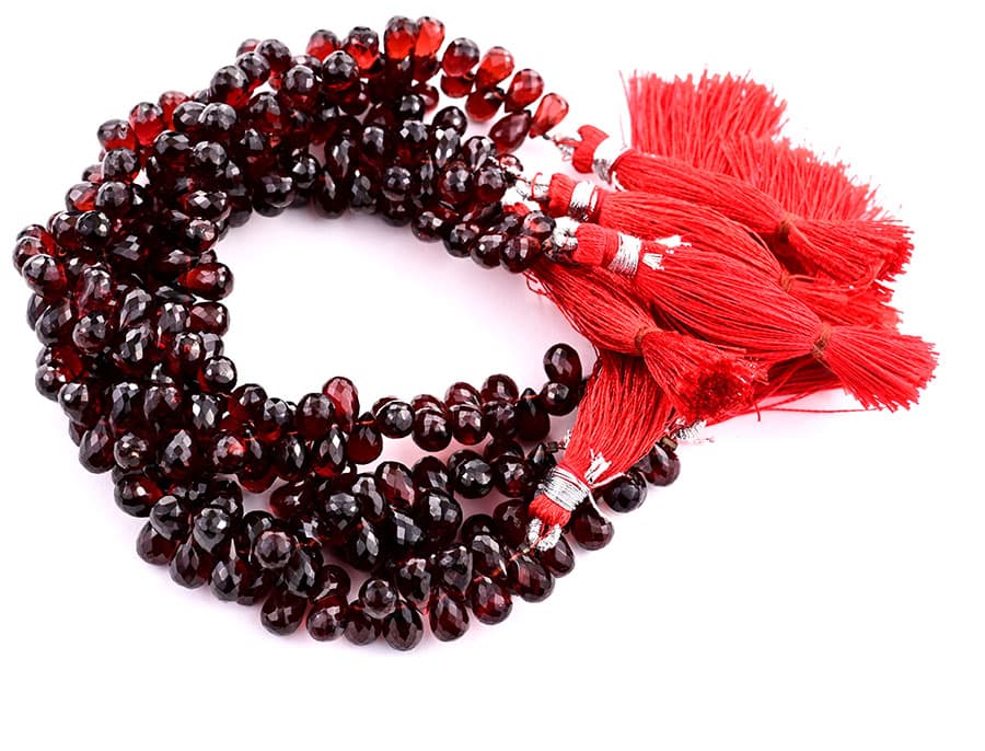 Garnet 5X8mm Faceted Tear Drops (Calibrated), additional view