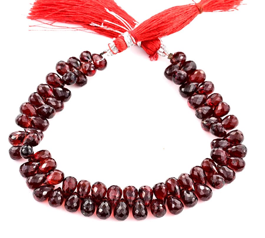 Garnet 5X8mm Faceted Tear Drops (Calibrated), additional view
