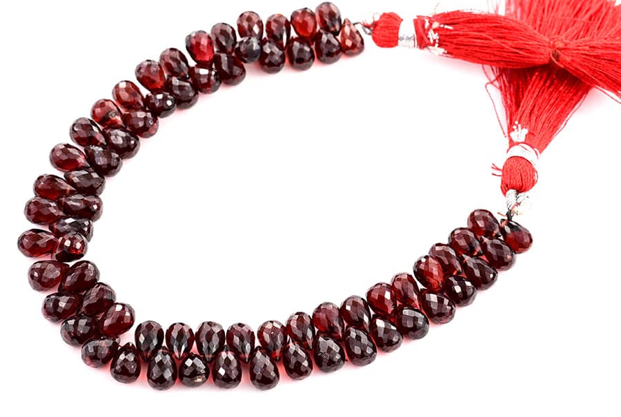 Garnet 5X8mm Faceted Tear Drops (Calibrated), additional view