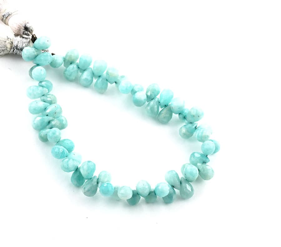 Amazonite 4X6mm Faceted Tear Drops (Calibrated), additional view