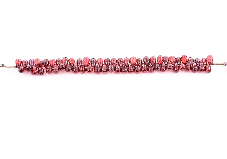 Garnet (Red) 4X6mm Faceted Tear Drops (Calibrated), additional view