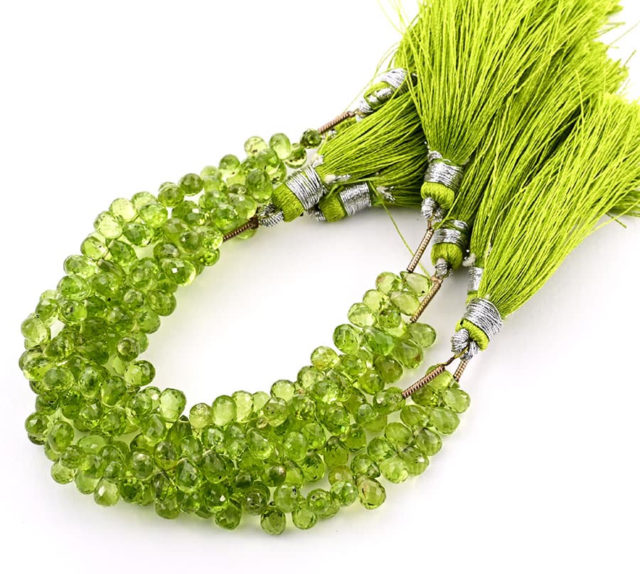 Peridot 4X6mm Faceted Tear Drops (Calibrated), additional view