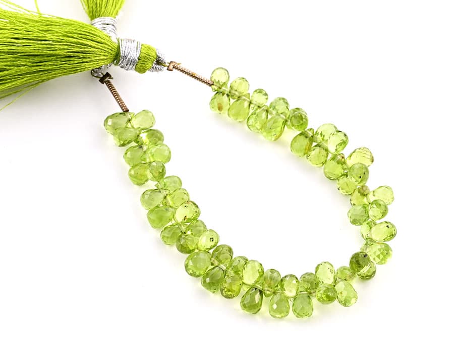 Peridot 4X6mm Faceted Tear Drops (Calibrated), additional view