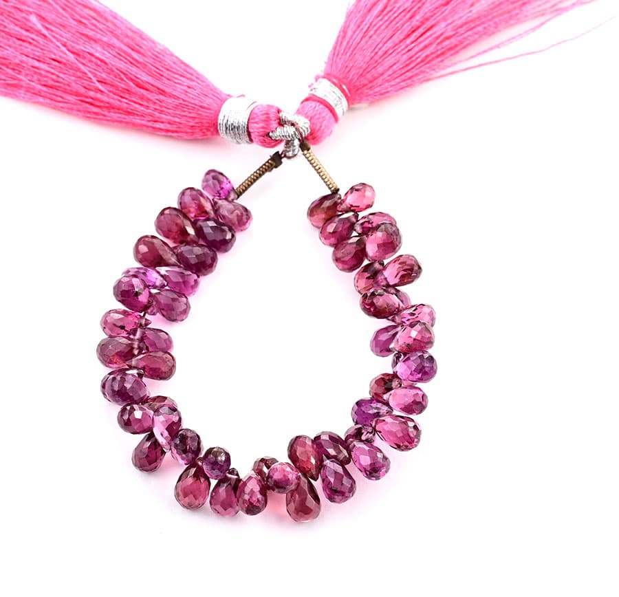 Rhodolite Garnet 4X6mm Faceted Tear Drops (Calibrated), additional view