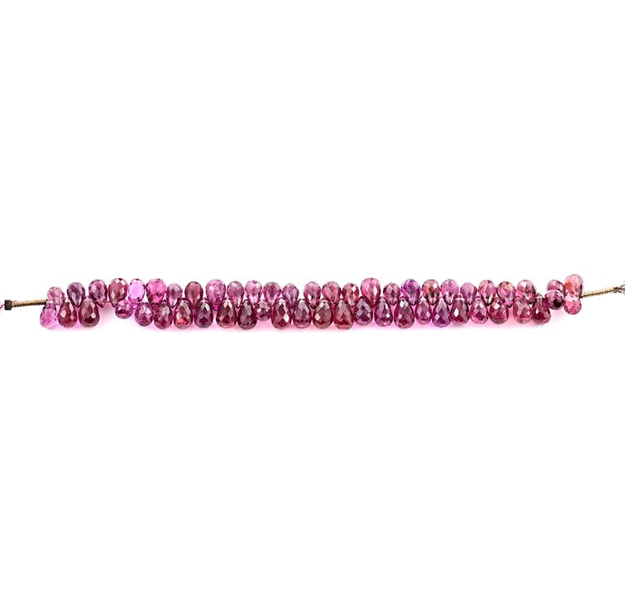 Rhodolite Garnet 4X6mm Faceted Tear Drops (Calibrated), additional view