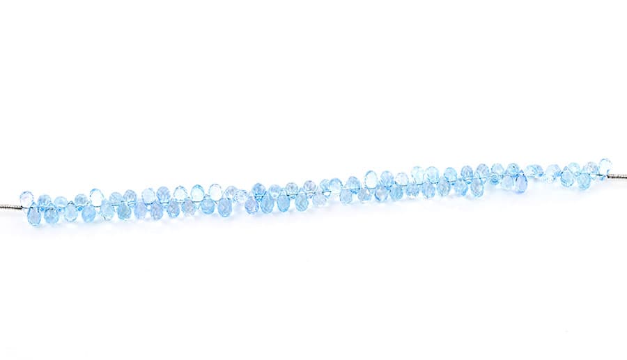 Blue Topaz 3X5mm Faceted Tear Drops (Calibrated), additional view