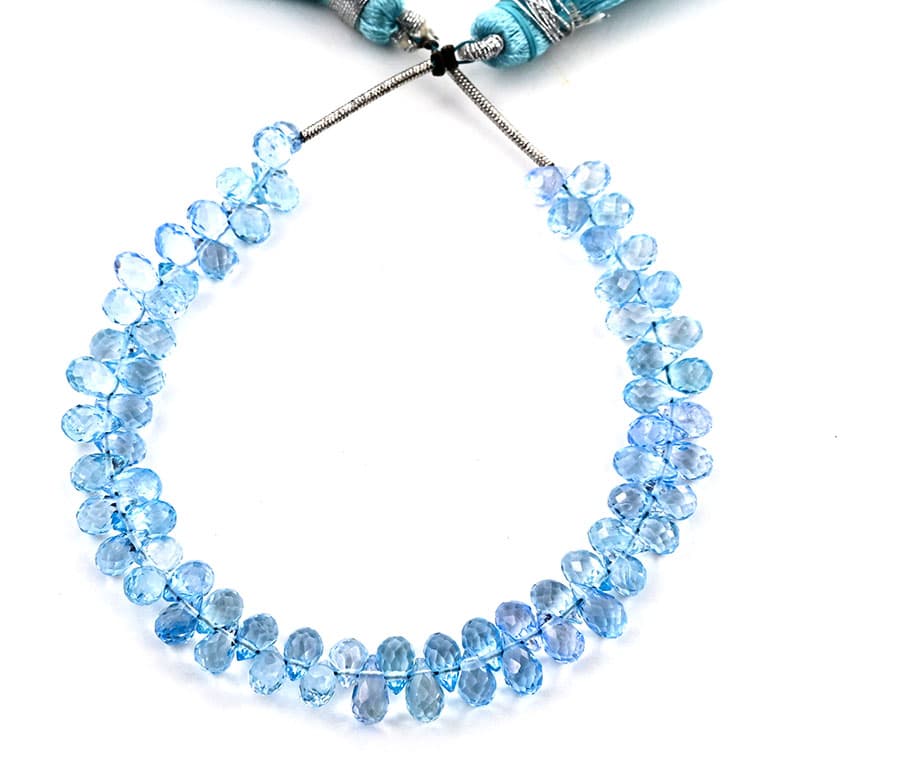 Blue Topaz 3X5mm Faceted Tear Drops (Calibrated), additional view