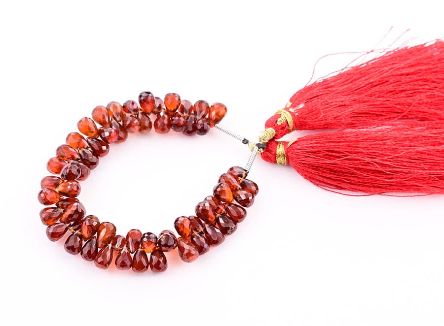 Hessonite Garnet 3X5mm Faceted Tear Drops (Calibrated), additional view