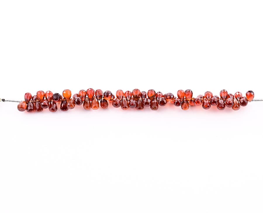Hessonite Garnet 3X5mm Faceted Tear Drops (Calibrated), additional view